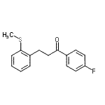 结构式 CAS# 898754-69-3, 1-(4-氟苯基)-3-[2-(甲硫基)苯基]-1-丙酮