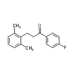结构式 CAS# 898754-79-5, 3-(2,6-二甲基苯基)-1-(4-氟苯基)-1-丙酮