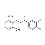 结构式 CAS# 898754-94-4, 1-(4-溴-3-氟苯基)-3-(2,6-二甲基苯基)-1-丙酮