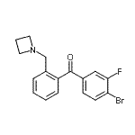 结构式 CAS# 898754-97-7, [2-(1-氮杂环丁基甲基)苯基](4-溴-3-氟苯基)甲酮