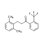 structure of CAS# 898755-04-9, 3-(2,6-Dimethylphenyl)-1-[2-(trifluoromethyl)phenyl]-1-propanone;3-(2,6-dimethylphenyl)-2'-trifluoromethylpropiophenone