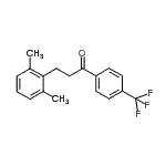 结构式 CAS# 898755-08-3, 3-(2,6-二甲基苯基)-1-[4-(三氟甲基)苯基]-1-丙酮