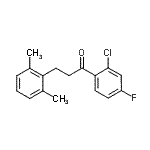 结构式 CAS# 898755-12-9, 1-(2-氯-4-氟苯基)-3-(2,6-二甲基苯基)-1-丙酮