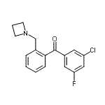 structure of CAS# 898755-17-4, [2-(1-Azetidinylmethyl)phenyl](3-chloro-5-fluorophenyl)methanone;2'-Azetidinomethyl-3-chloro-5-fluorobenzophenone