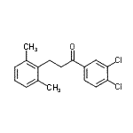 结构式 CAS# 898755-24-3, 1-(3,4-二氯苯基)-3-(2,6-二甲基苯基)-1-丙酮