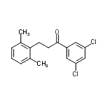 结构式 CAS# 898755-26-5, 1-(3,5-二氯苯基)-3-(2,6-二甲基苯基)-1-丙酮