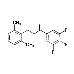 结构式 CAS# 898755-34-5, 3-(2,6-二甲基苯基)-1-(3,4,5-三氟苯基)-1-丙酮