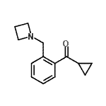 structure of CAS# 898755-41-4, [2-(1-Azetidinylmethyl)phenyl](cyclopropyl)methanone;2-(Azetidinomethyl)phenyl cyclopropyl ketone