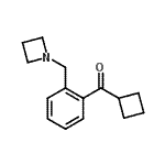 structure of CAS# 898755-44-7, [2-(1-Azetidinylmethyl)phenyl](cyclobutyl)methanone;2-(Azetidinomethyl)phenyl cyclobutyl ketone
