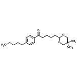 structure of CAS# 898755-48-1, 5-(5,5-Dimethyl-1,3-dioxan-2-yl)-1-(4-pentylphenyl)-1-pentanone;5-(5,5-dimethyl-1,3-dioxan-2-yl)-4'-pentylvalerophenone