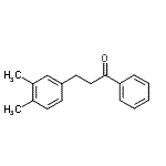 structure of CAS# 898755-52-7, 3-(3,4-Dimethylphenyl)-1-phenyl-1-propanone;3-(3,4-dimethylphenyl)propiophenone