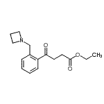 结构式 CAS# 898755-53-8, 乙基4-[2-(1-氮杂环丁基甲基)苯基]-4-氧代丁酸酯
