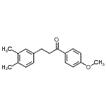 structure of CAS# 898755-68-5, 3-(3,4-Dimethylphenyl)-1-(4-methoxyphenyl)-1-propanone;3-(3,4-dimethylphenyl)-4'-methoxypropiophenone