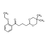 structure of CAS# 898755-75-4, 4-(5,5-Dimethyl-1,3-dioxan-2-yl)-1-(2-ethoxyphenyl)-1-butanone;4-(5,5-dimethyl-1,3-dioxan-2-yl)-2'-ethoxybutyrophenone