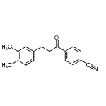 结构式 CAS# 898755-76-5, 4-[3-(3,4-二甲基苯基)丙酰]苯甲腈