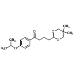 structure of CAS# 898755-81-2, 4-(5,5-Dimethyl-1,3-dioxan-2-yl)-1-(4-isopropoxyphenyl)-1-butanone;4-(5,5-dimethyl-1,3-dioxan-2-yl)-4'-isopropoxybutyrophenone
