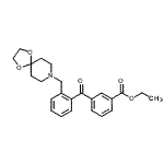 structure of CAS# 898755-90-3, Ethyl 3-[2-(1,4-dioxa-8-azaspiro[4.5]dec-8-ylmethyl)benzoyl]benzoate;3'-carboe<wbr>thoxy-2-[<wbr>8-(1,4-di<wbr>oxa-8-aza<wbr>spiro[4.5<wbr>]decyl)me<wbr>thyl]benz<wbr>ophenone
