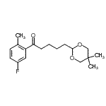 结构式 CAS# 898755-98-1, 5-(5,5-二甲基-1,3-二恶烷-2-基)-1-(5-氟-2-甲基苯基)-1-戊酮