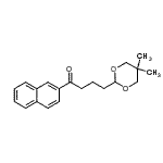 结构式 CAS# 898756-38-2, 4-(5,5-二甲基-1,3-二恶烷-2-基)-1-(2-萘基)-1-丁酮