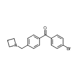structure of CAS# 898756-43-9, [4-(1-Azetidinylmethyl)phenyl](4-bromophenyl)methanone;4-azetidinomethyl-4'-bromobenzophenone