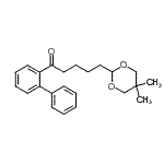 结构式 CAS# 898756-59-7, 1-(2-联苯基)-5-(5,5-二甲基-1,3-二恶烷-2-基)-1-戊酮
