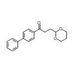 结构式 CAS# 898756-62-2, 1-(4-联苯基)-3-(1,3-二恶烷-2-基)-1-丙酮
