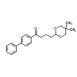 结构式 CAS# 898756-65-5, 1-(4-联苯基)-4-(5,5-二甲基-1,3-二恶烷-2-基)-1-丁酮