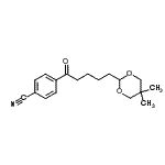 结构式 CAS# 898756-80-4, 4-[5-(5,5-二甲基-1,3-二恶烷-2-基)戊酰]苯甲腈