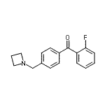 structure of CAS# 898756-81-5, [4-(1-Azetidinylmethyl)phenyl](2-fluorophenyl)methanone;4'-azetidinomethyl-2-fluorobenzophenone