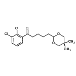 structure of CAS# 898756-85-9, 1-(2,3-Dichlorophenyl)-5-(5,5-dimethyl-1,3-dioxan-2-yl)-1-pentanone;2',3'-dichloro-5-(5,5-dimethyl-1,3-dioxan-2-yl)valerophenone