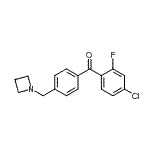 structure of CAS# 898756-92-8, [4-(1-Azetidinylmethyl)phenyl](4-chloro-2-fluorophenyl)methanone;4'-azetidinomethyl-4-chloro-2-fluorobenzophenone