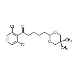 结构式 CAS# 898757-01-2, 1-(2,6-二氯苯基)-5-(5,5-二甲基-1,3-二恶烷-2-基)-1-戊酮