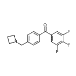 structure of CAS# 898757-08-9, [4-(1-Azetidinylmethyl)phenyl](3,4,5-trifluorophenyl)methanone;4'-azetidinomethyl-3,4,5-trifluorobenzophenone