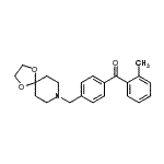 structure of CAS# 898757-40-9, [4-(1,4-Dioxa-8-azaspiro[4.5]dec-8-ylmethyl)phenyl](2-methylphenyl)methanone;4'-[8-(1,<wbr>4-dioxa-8<wbr>-azaspiro<wbr>[4.5]decy<wbr>l)methyl]<wbr>-2-methyl<wbr> benzophe<wbr>none