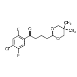 structure of CAS# 898757-41-0, 1-(4-Chloro-2,5-difluorophenyl)-4-(5,5-dimethyl-1,3-dioxan-2-yl)-1-butanone;4'-chloro<wbr>-2',5'-di<wbr>fluoro-4-<wbr>(5,5-dime<wbr>thyl-1,3-<wbr>dioxan-2-<wbr>yl)butyro<wbr>phenone
