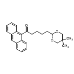 结构式 CAS# 898757-53-4, 1-(9-蒽基)-5-(5,5-二甲基-1,3-二恶烷-2-基)-1-戊酮