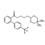 结构式 CAS# 898757-62-5, 5-(5,5-二甲基-1,3-二恶烷-2-基)-1-[4'-(三氟甲基)-2-联苯基]-1-戊酮