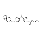 structure of CAS# 898757-70-5, Ethyl 4-[4-(1,4-dioxa-8-azaspiro[4.5]dec-8-ylmethyl)benzoyl]benzoate;4-carboet<wbr>hoxy-4'-[<wbr>8-(1,4-di<wbr>oxa-8-aza<wbr>spiro[4.5<wbr>]decyl)me<wbr>thyl]benz<wbr>ophenone