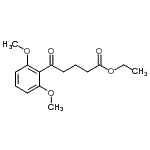 structure of CAS# 898758-44-6, Ethyl 5-(2,6-dimethoxyphenyl)-5-oxopentanoate;ethyl 5-(2,6-dimethoxyphenyl)-5-oxovalerate