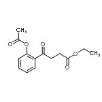 结构式 CAS# 898758-71-9, 乙基4-(2-乙酰氧基苯基)-4-氧代丁酸酯