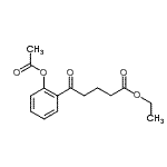 结构式 CAS# 898758-73-1, 乙基5-(2-乙酰氧基苯基)-5-氧代戊酸酯