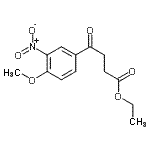 结构式 CAS# 898758-89-9, 乙基4-(4-甲氧基-3-硝基苯基)-4-氧代丁酸酯