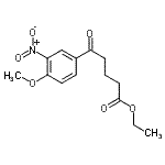 结构式 CAS# 898758-91-3, 乙基5-(4-甲氧基-3-硝基苯基)-5-氧代戊酸酯