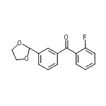 结构式 CAS# 898759-28-9, [3-(1,3-二氧戊环-2-基)苯基](2-氟苯基)甲酮