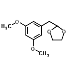 structure of CAS# 898759-30-3, 2-(3,5-Dimethoxybenzyl)-1,3-dioxolane;5-(1,3-Dioxolan-2-ylmethyl)-1,3-dimethoxybenzene