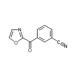 structure of CAS# 898759-89-2, 3-(1,3-Oxazol-2-ylcarbonyl)benzonitrile;2-(3-Cyanobenzoyl)oxazole;MFCD07699357