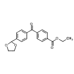 结构式 CAS# 898760-00-4, 乙基4-[4-(1,3-二氧戊环-2-基)苯甲酰基]苯甲酸酯