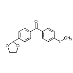 structure of CAS# 898760-04-8, [4-(1,3-Dioxolan-2-yl)phenyl][4-(methylsulfanyl)phenyl]methanone;4-(1,3-dioxolan-2-yl)-4'-thiomethylbenzophenone