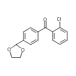 结构式 CAS# 898760-43-5, (2-氯苯基)[4-(1,3-二氧戊环-2-基)苯基]甲酮