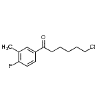 structure of CAS# 898761-08-5, 6-Chloro-1-(4-fluoro-3-methylphenyl)-1-hexanone;6-chloro-1-(4-fluoro-3-methylphenyl)-1-oxohexane